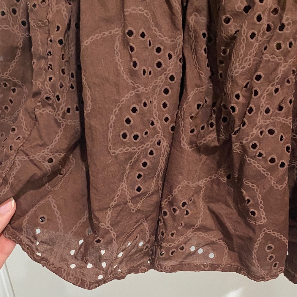 Joie Brown Eyelet Mini Dress - Picture 3 of 5